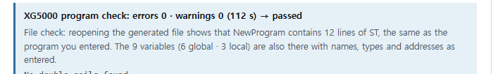 File check after generating ST with variable names
